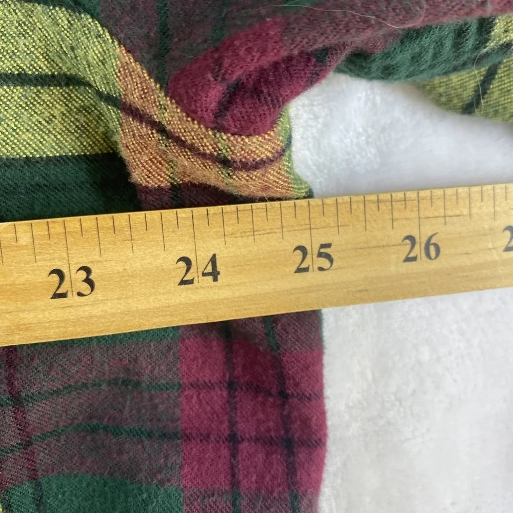 L.L.‎ Bean Flannel Shirt Men's Sz XL Bright Plaid Long Sleeve 100% Cotton - Picture 8 of 10